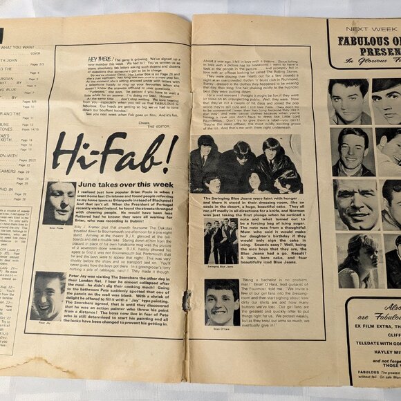 1964 FABULOUS POP STAR MAGAZINE THE BEATLES SHADOWS DAVE CLARK ROLLING STONES - Picture 2 of 16